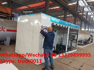 customized seperated 20m3 skid lpg gas station with electronic filling scales for sale, skid propane tanker with scales