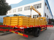 Dongfeng duolika LHD 4T telescopic crane boom mounted on truck for sale, HOT SALE! dongfeng 120hp 4T truck with crane
