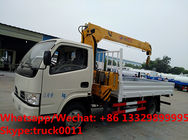 HOT SALE! Best price CLW brand 2tons telescopic boom mounted on truck, 2T truck with crane for sale