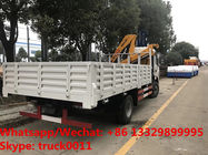 Factory sale good price dongfeng brand  156hp diesel Euro 5 4tons folded crane boom mounted on truck, folded truck crane