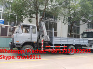 customized dongfeng RHD 170hp 5T folded crane mounted on truck for sale,  best price 5tons knuckle truck with crane