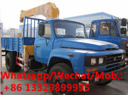 customized dongfeng 140 long head 4tons telescopic crane boom mounted on truck for sale, 4tons cargo truck with crane