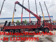 best sellerr SHACMAN brand 8*4 16tons telescopic crane boom mounted on truck for sale, HOT SALE! cargo truck with crane