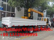 Customized ISUZU brand 4*2 700P 190hp diesel 5tons telescopic crane boom mounted on truck for sale, truck with crane