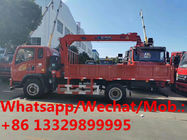 customized best price SINO TRUK HOMAN 4*2 LHD 6.3tons telescopic crane mounted on truck for sale, truck with crane