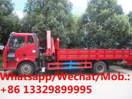 FAW brand 4*2 LHD 180hp 6.3tons knuckle crane boom mounted on truck for sale, FAW folded truck with crane for sale