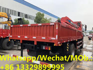 new best price Liuqi 4*2 8tons knuckle crane boom mounted on truck for sale, LIUQI 8tons folded truck with crane