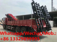 new SHACMAN M3000 336hp 30tons folded crane mounted on truck with hydraulic ladder for sale,truck mounted on crane