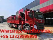 high quality and best price Customized liuqi brand 8*4 LHD 350hp diesel folded truck with crane for sale,