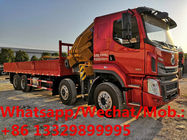 high quality and best price Customized liuqi brand 8*4 LHD 350hp diesel folded truck with crane for sale,