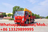 high quality Dayun 4*2 LHD 170hp diesel 6.3tons telescopic truck with crane for sale, mobile crane mounted on truck