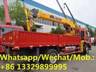 SINO TRUK WANGPAI 6.3tons-8tons telescopic crane boom mounted on truck for sale, cargo truck with telescopic crane boom