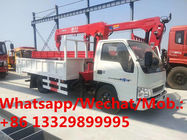 HOT SALE! JMC single row 116hp diesel 2tons telescopic crane boom mounted on truck,competitive price truck with crane