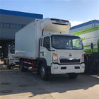 SINO TRUK HOWO 10 Tons Cooling Van Truck Light Duty Refrigerator Trucks for sale, HOWO frozen food transported van truck