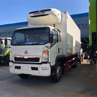 SINO TRUK HOWO 10 Tons Cooling Van Truck Light Duty Refrigerator Trucks for sale, HOWO frozen food transported van truck