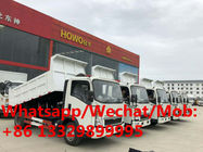 cheaper price SINO TRUK HOWO 4*2 4tons diesel dump tipper truck for sale, new brand stone and coals transported vehicle