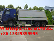 new manufactured best price HOWO 16-20cbm garbage compactor truck for sale, good refuse wastes collecting vehicle