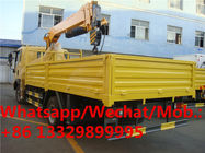 brand new Japan ISUZU  truck mounted 5 ton auger crane for telegraph pole drilling for sale, cargo truck with crane