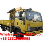 SINO TRUK WANGPAI brand 5tons Truck mounted crane with Auger for sale, HOT SALE! best price cargo truck with crane