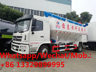 cheaper price SHACMAN Brand 160hp diesel 16cbm-18cbm bulk feed truck for sale, poultry animal feed transported truck