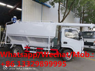 Customized mini 6cbm livestock poultry feed pellet truck for sale, New good price 3tons bulk feed container on truck