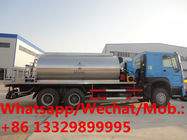 SINO TRUK HOWO 6*4 LHD 336hp 16cbm diesel asphalt tanker truck for sale, customized HOWO 14tons bitumen spreading tanker