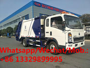 Customized SINO TRUK HOWO 120hp diesel 8cbm compacted garbage truck for sale, new refuse garbage compressed vehicle