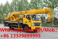 HOT SALE! New designed good price FOTON 4*2 LHD 12T mobile crane truck, factory sale direct price 12T truck crane
