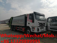 Customized IVECO GENLVON 6*4 16cbm garbage compactor truck for sale, Cheaper price compacted garbage vehicle for sale
