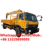 Hot Sale lower price Dongfeng 4x2 Crane Truck Mounted 6.3T Telescoping Boom Crane, Factory sale cargo truck with crane