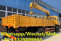 Hot Sale lower price Dongfeng 4x2 Crane Truck Mounted 6.3T Telescoping Boom Crane, Factory sale cargo truck with crane