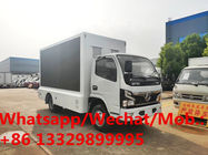China supplier Dongfeng diesel engine P6 mobile LED advertising truck for sale, good price colorful LED screen vehicle