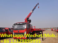 Customized SINO TRUK HOWO 8tons telescopic crane boom mounted on cargo truck for sale, HOT SALE! cargo truck with crane