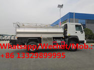 Customized good price SINO TRUK HOWO 4*4 6 Wheels drive 6cbm food-grade stainless steel milk tanker truck for sale,