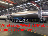 HOT SALE! New designed 33T stainless steel fresh milk tanker semitrailer, Cheaper price liquid food transported tanker
