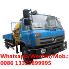 China knuckle crane boom mounted on cargo truck for sale, CLW 4x2 dongfeng truck mounted crane pickup truck lift crane