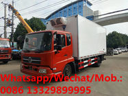 HOT SALE! 10T-15T dongfeng refrigerated truck for fresh seafish transportation, good price cold van truck with shelves