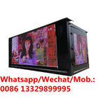 Customized mobile outdoor LED screen displaying box mounted on cargo truck for sale, LED advertising box body for sale