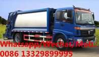 comtomized  foton AUMAN 4*2 RHD 14cbm compacted garbage truck, 10T rear loader wastes collecting vehicle for sale