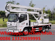 good price FAW 4*2 LHD 13.5M working height truck mounted aerial working platform, jiefang hydraulic bucket vehicle