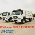 Customized HOWO 4*2 LHD 14cbm garbage compactor truck for sale, Good price 10T compacted garbage vehicle supplier