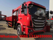 Customized JAC brand 4*2 LHD 6.3T/8T telescopic crane boom on cargo truck for sale, Good price cargo truck with crane