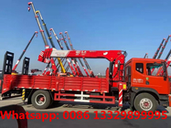 customized Dongfeng D9 5tons cargo truck with crane for Phillipines, Good price mobile telescopic crane boom on truck