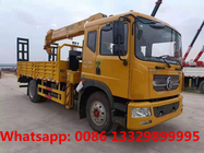 customized Dongfeng D9 5tons cargo truck with crane for Phillipines, Good price mobile telescopic crane boom on truck