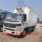 Customized FOTON AUMARK 4*2 RHD 141hp diesel refrigerated truck for Central America, 3T cold room van box for sale