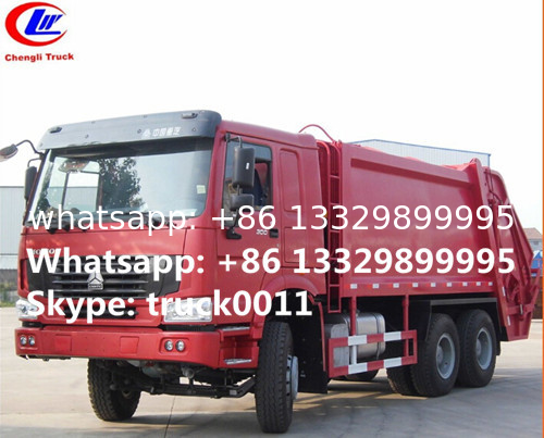 factory sale best price SINO TRUK HOWO 6*4 garbage compactor truck for sale, HOWO 16cbm compacted garbage truck for sale