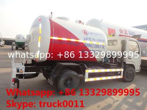 good performance 5,500L lpg gas filling tank truck for retail and mobile selling, 2tons mobile lpg gas dispensing truck