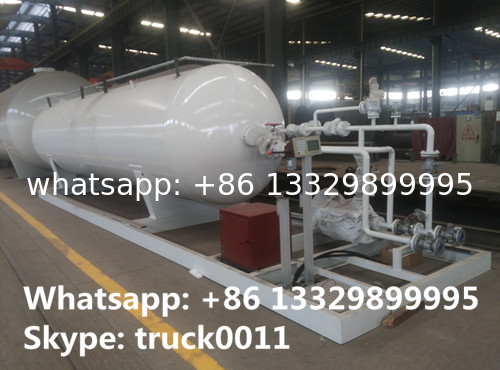 20,000L mobile skid-mounted lpg gas refilling station for gas cylinders, 8 metric tons skid-mounted propane plant