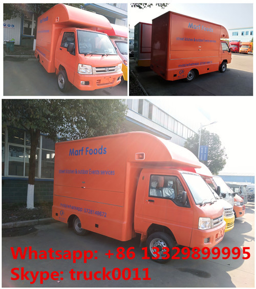 2020s new forland 4*2 RHD 39KW diesel mobile kitchen vending truck for sale, forland mobile food minivan for sale