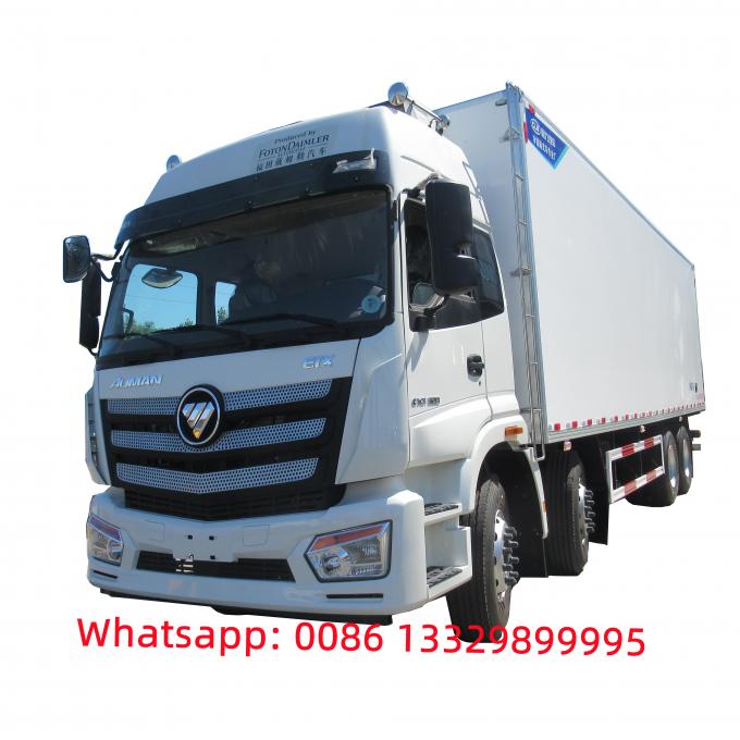 Foton 8x4 cold plate freezer box van body for ice cream refrigerated